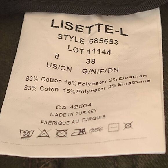 Lisette L Montreal Womens Charcoal Gray Embroidered Crystal Hem Denim Jeans - Picture 5 of 16